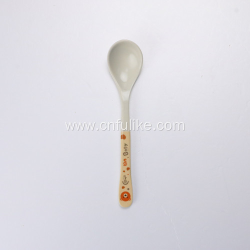 Colorful Bamboo Fiber Baby Ate Spoon